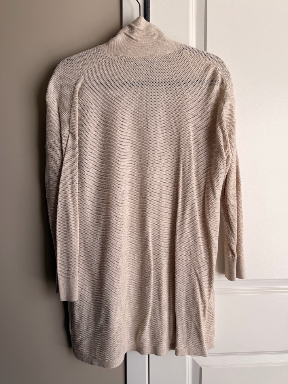 Denver Hayes Cream Open-Front Women's Cardigan Sweater - Picture 3 of 3